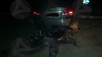 байкер врезался